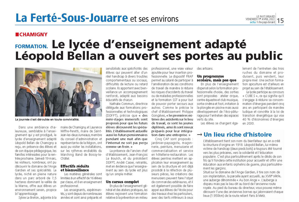 EREAlea "Léopold Bellan", Domaine de l'ange gardien, 77260 Chamigny